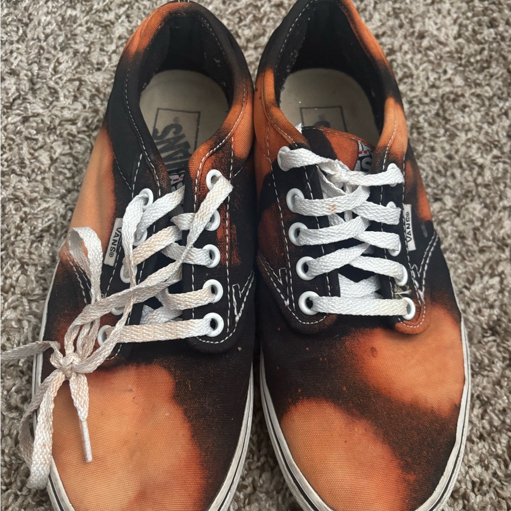 Vans Bold Orange and Black Sneakers